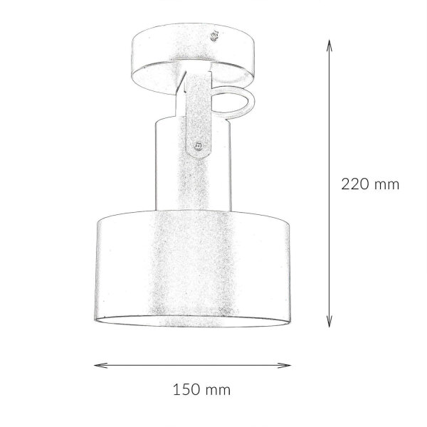 Besondere Spot Lampe Rif verstellbar Schwarz
