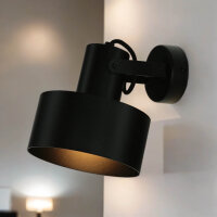 Applique RIF Noir Abat-jour métallique Ø15...