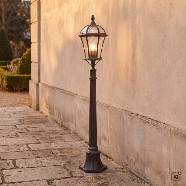 Lampadaire classique en brun antique