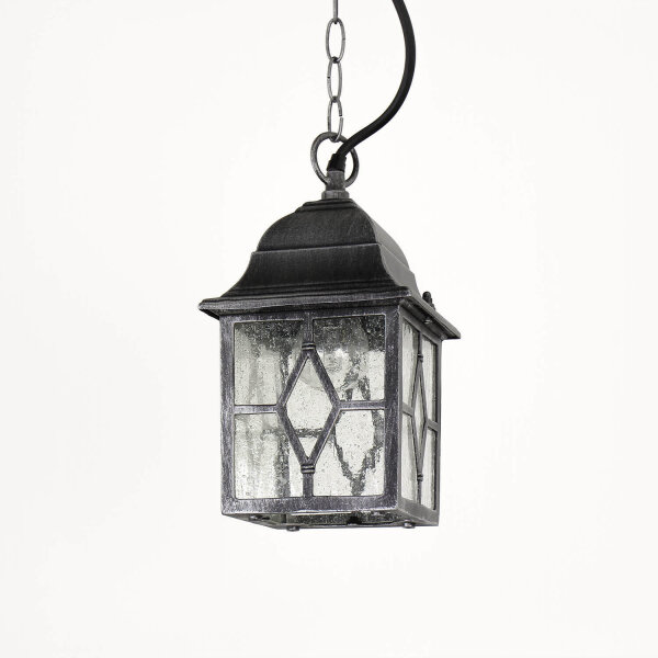 Klassische Pendelleuchte in antik silber