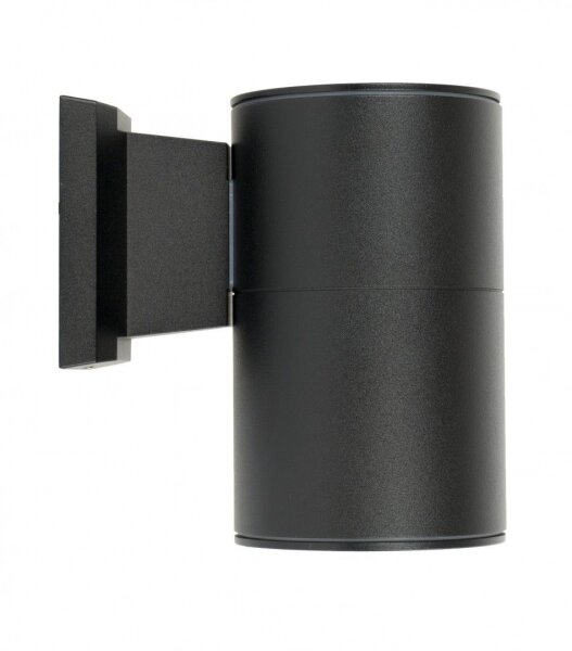 Außenwandlampe Schwarz Aluminium rund IP54 ONTARIO