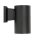 Außenwandlampe Schwarz Aluminium rund IP54 ONTARIO