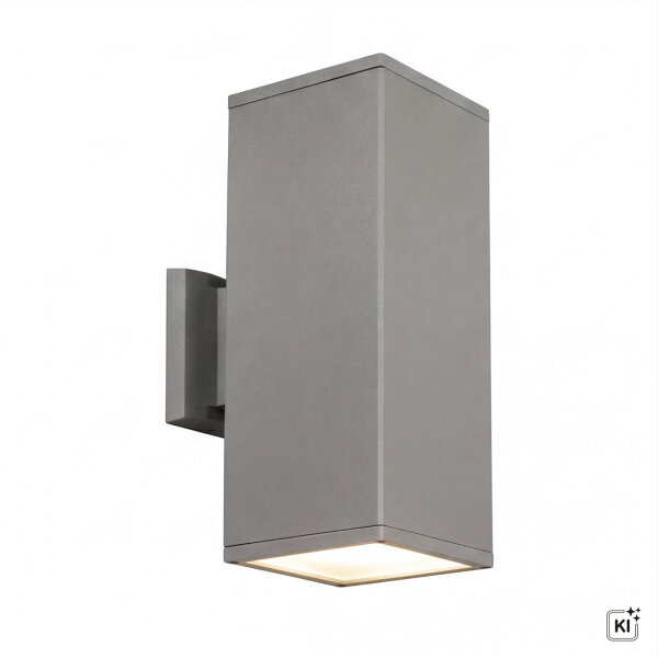Wandleuchte in Silber Aluminium IP54 Modern