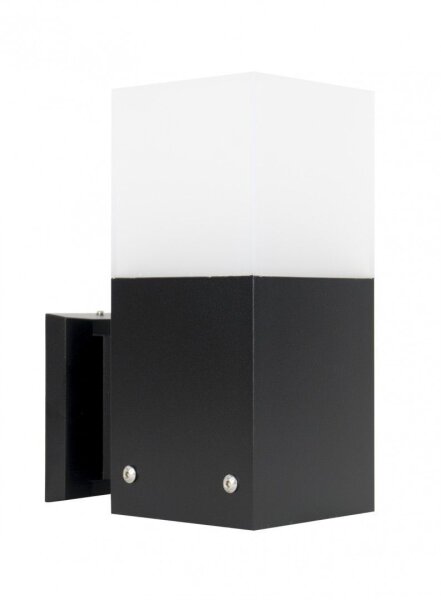 Lampe dextérieur noire mur IP44 faible éblouissement E27 H:22cm