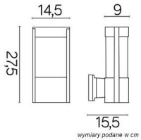 Lampe murale dextérieur CANDO IP54 faible...