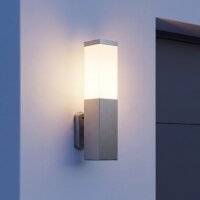 Eckige Au&szlig;enlampe Edelstahl IP44 blendarm E27