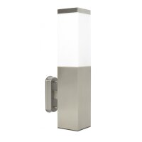 Eckige Außenlampe Edelstahl IP44 blendarm E27