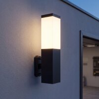 Au&szlig;enlampe Schwarz Edelstahl IP44 wetterfest E27