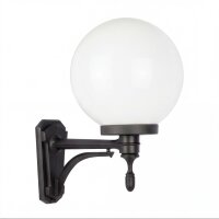 Lampe de cour Noir Blanc Abat-jour sphérique IP43...