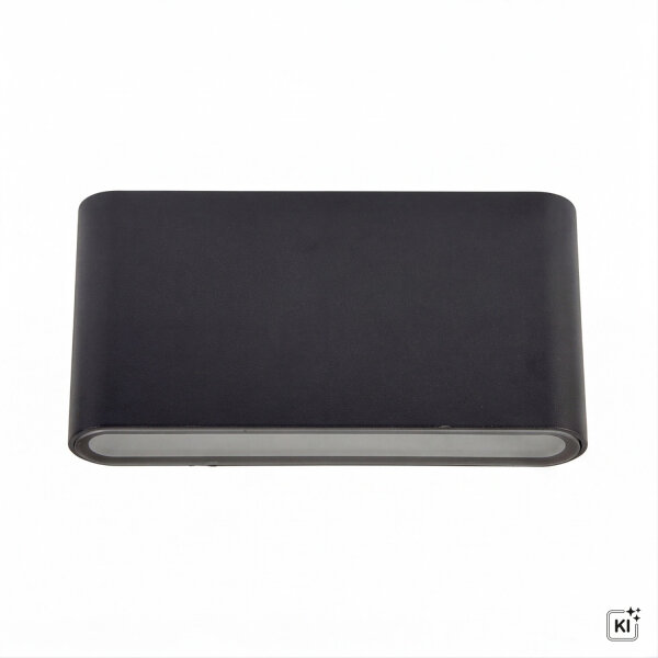 Lampe dextérieur LED plate noire IP54 Up Down 3000K