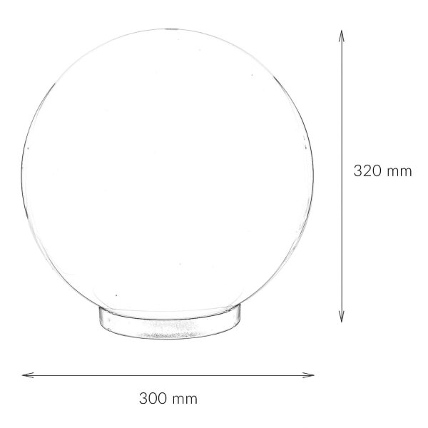 Außen Kugellampe Ø30 cm Weiß IP44 E27