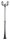 Candélabre Noir 180-280 cm Rustique 2x E27