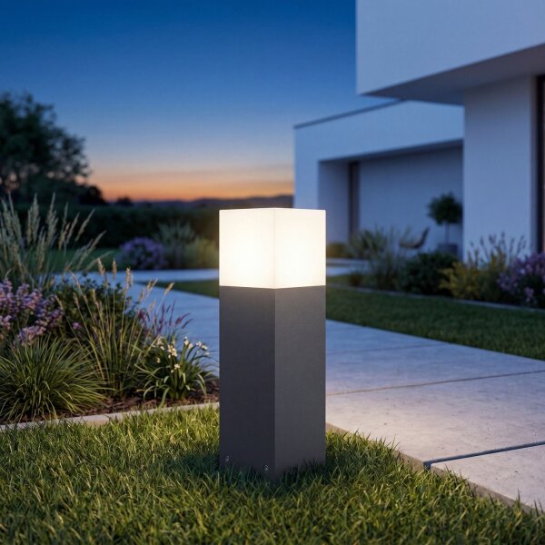 Lampe dallée extérieure 33cm à faible éblouissement IP44 Anthracite