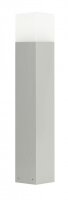 Wegeleuchte in Silber 58cm blendarm IP44 eckig