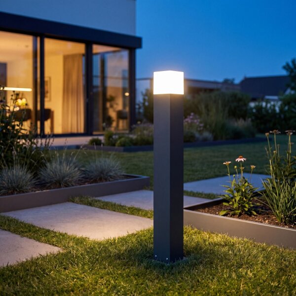 Vielseitige Gartenleuchte AWERNE Anthrazit Modern
