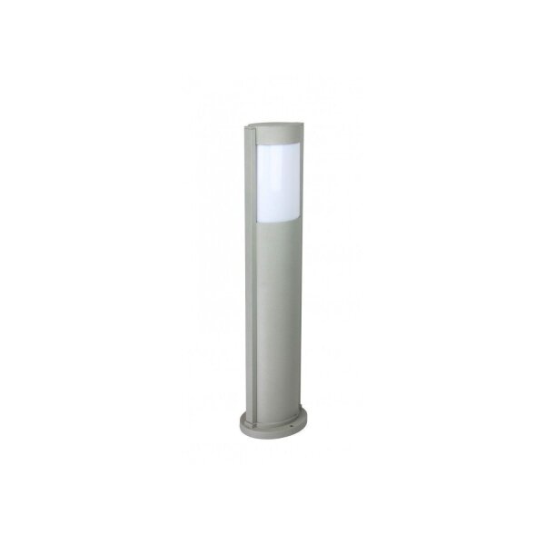 Ovale Pollerleuchte CANDO 65 cm IP54 in Silber E27