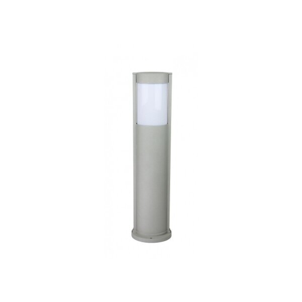 Ovale Pollerleuchte CANDO 65 cm IP54 in Silber E27
