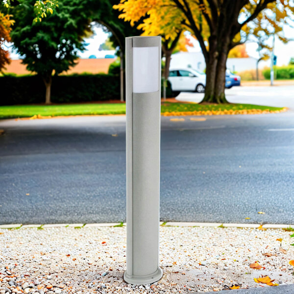 Lampe dallée moderne extérieure IP54 ovale en argent E27