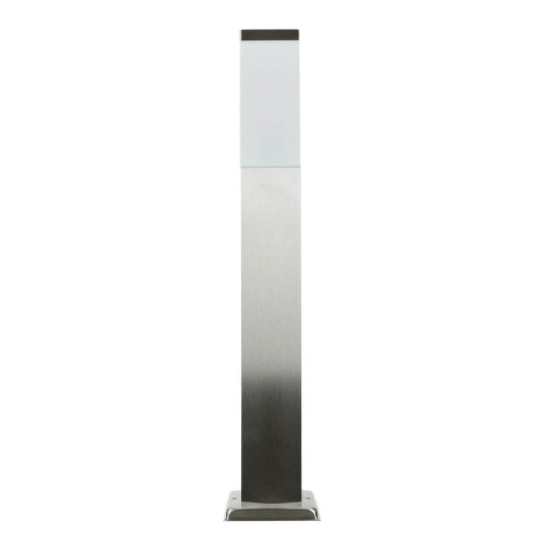 Borne déclairage en acier inoxydable argenté 65cm carré E27