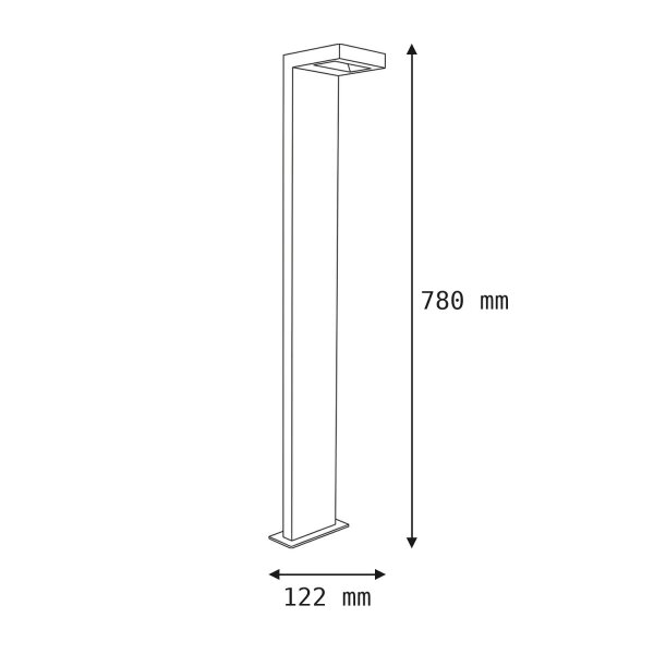 LED Wegeleuchte MILNER Anthrazit 78 cm IP54 4000K