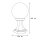Lampe dextérieur noir blanc Abat-jour sphérique 36cm E27