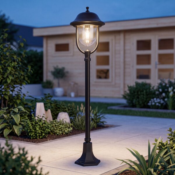 Außenlampe Schwarz 117cm IP43 E27 wetterfest