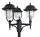 Rustikale Außenlampe Schwarz 195-295 cm IP43 E27