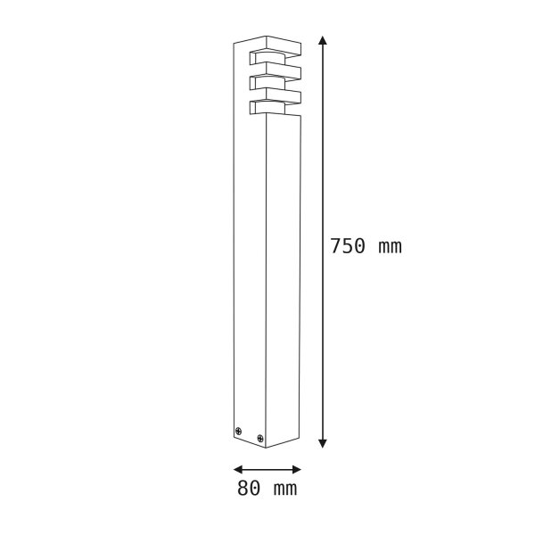 Moderne Wegeleuchte Anthrazit 75cm IP54 E27