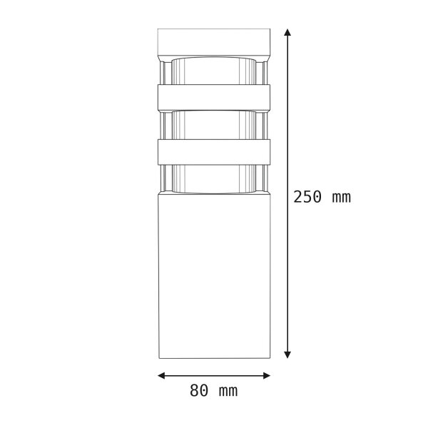 Lampe dextérieur BERINGEN IP54 E27 petit 25 cm Anthracite