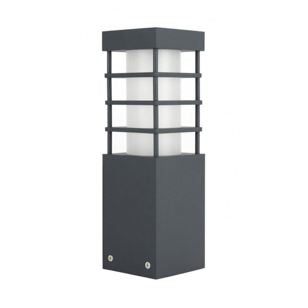 Luminaire dallée anthracite 25cm carré IP54 faible éblouissement