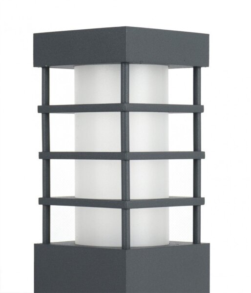 Luminaire dallée anthracite 25cm carré IP54 faible éblouissement