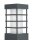 Luminaire dallée anthracite 25cm carré IP54 faible éblouissement