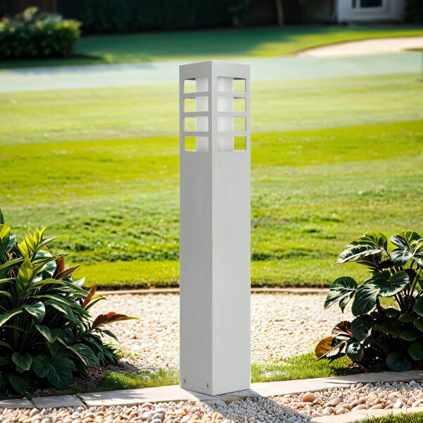 Lampe de chemin en argent 50cm résistant aux intempéries IP54 E27