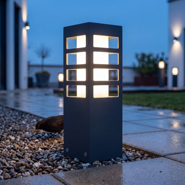 Luminaire de chemin Jardin Terrasse Anthracite 25cm petit