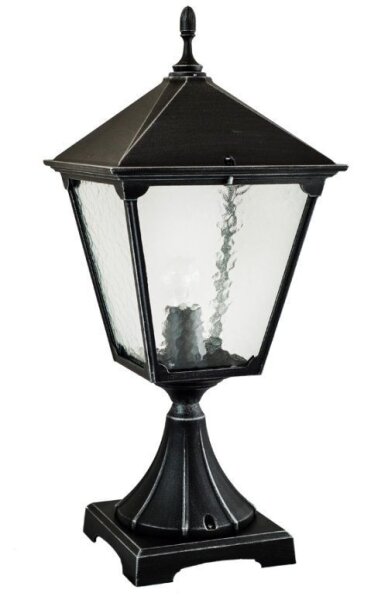 Sockelleuchte Schwarz Aluminium 74cm Rustikal