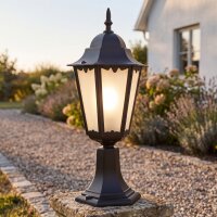 Lampe de socle rustique DILSEN 52cm aluminium verre