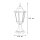Rustikale Sockelleuchte DILSEN 52cm Aluminium Glas