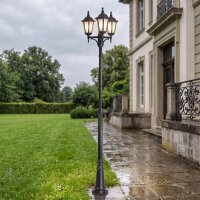 Lampe dallée rustique noire 195-295cm de haut E27