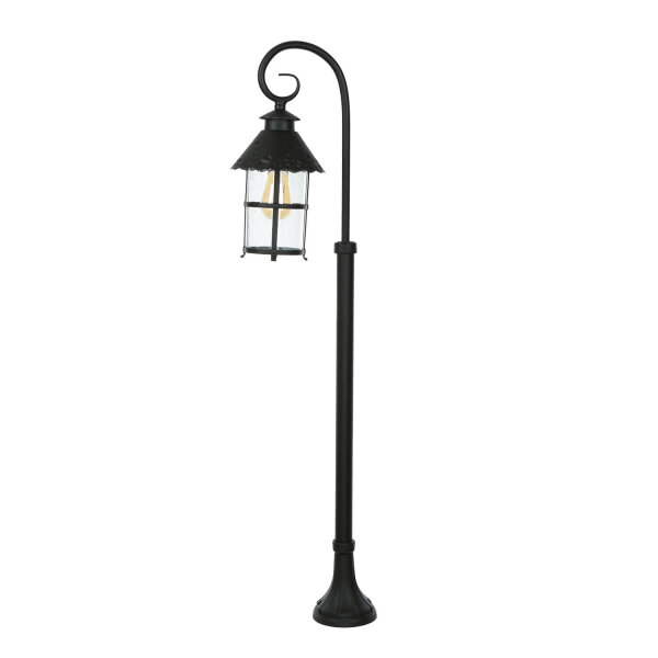 Lampe dextérieur rustique noire 116cm résistante à la pluie E27