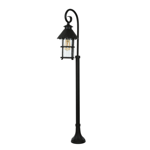 Lampe dextérieur rustique noire 116cm résistante à la pluie E27