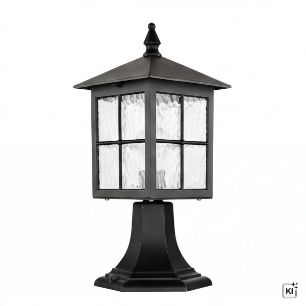 Lampe de socle rustique BAARLE Noir H:45cm E27