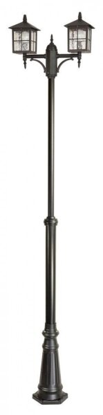 Kandelaber Schwarz 180-280cm Rustikal 2x E27