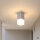 Lampe dextérieur plafond en argent IP44 carré anti-éblouissement