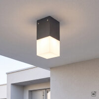 Blendarme Deckenlampe außen IP44 Anthrazit E27