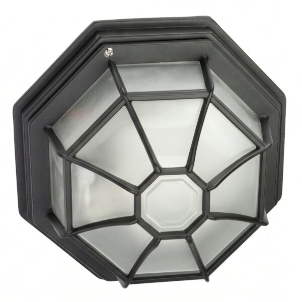 Plafonnier rustique extérieur IP43 aluminium verre