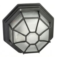 Plafonnier rustique extérieur IP43 aluminium verre
