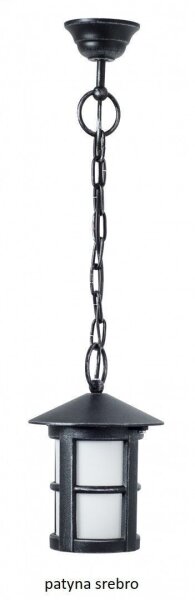 Lampe à suspendre extérieure noire ronde IP43 Rustique Jardin