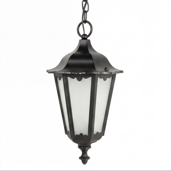 Outdoor Pendelleuchte Schwarz IP43 Rustikal DILSEN
