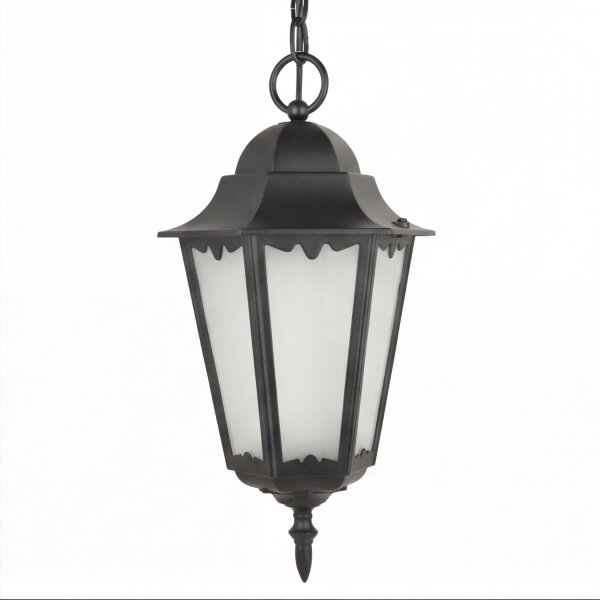 Hängelampe Außen Schwarz Aluminium Glas IP43