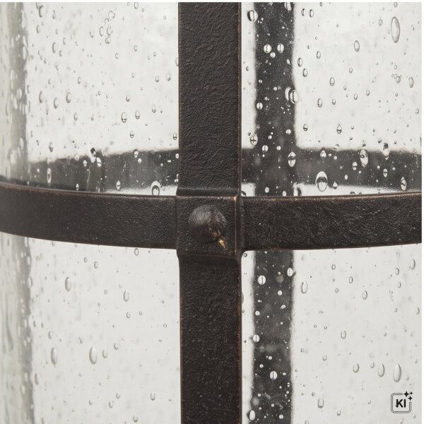 Lampe à suspendre résistante à la pluie Rustique Aluminium Verre E27